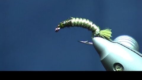 Мушка Green Rock Worm. Имитация личинки ручейника.