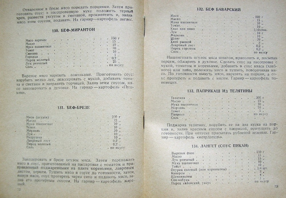 Книга рецептов вагона-ресторана СССР до 1941 года