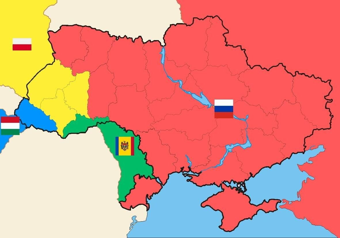 Карта украины 24 февраля