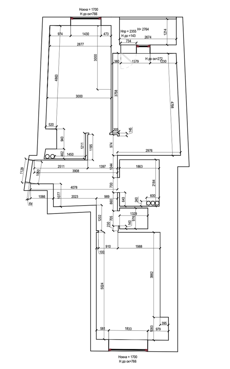 До перепланировки. Листайте галерею →