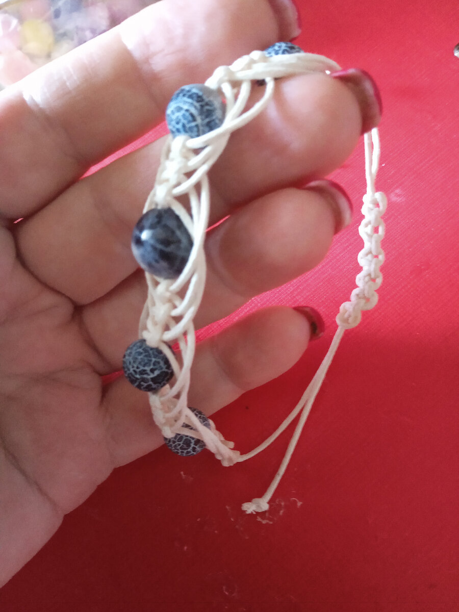 Браслет из цветочного агата ( кракле). 