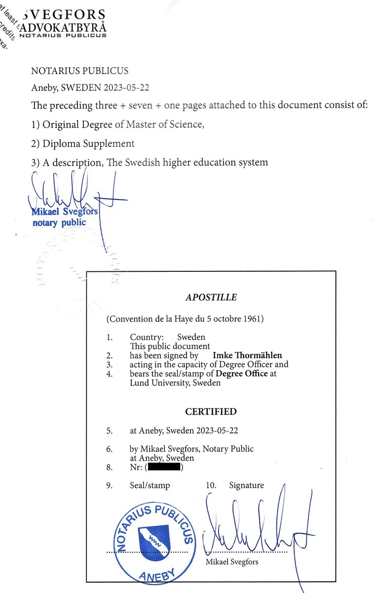 Апостиль, легализация и признание дипломов, выданных в Швеции, для  Казахстана | Schmidt & Schmidt | Дзен