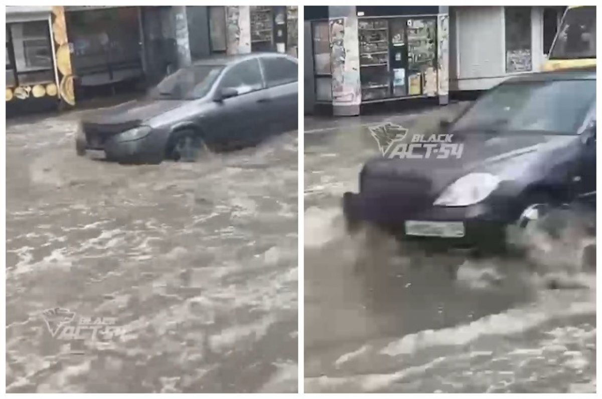    В Новосибирске затопило улицы на Восточном МЖК после дождя