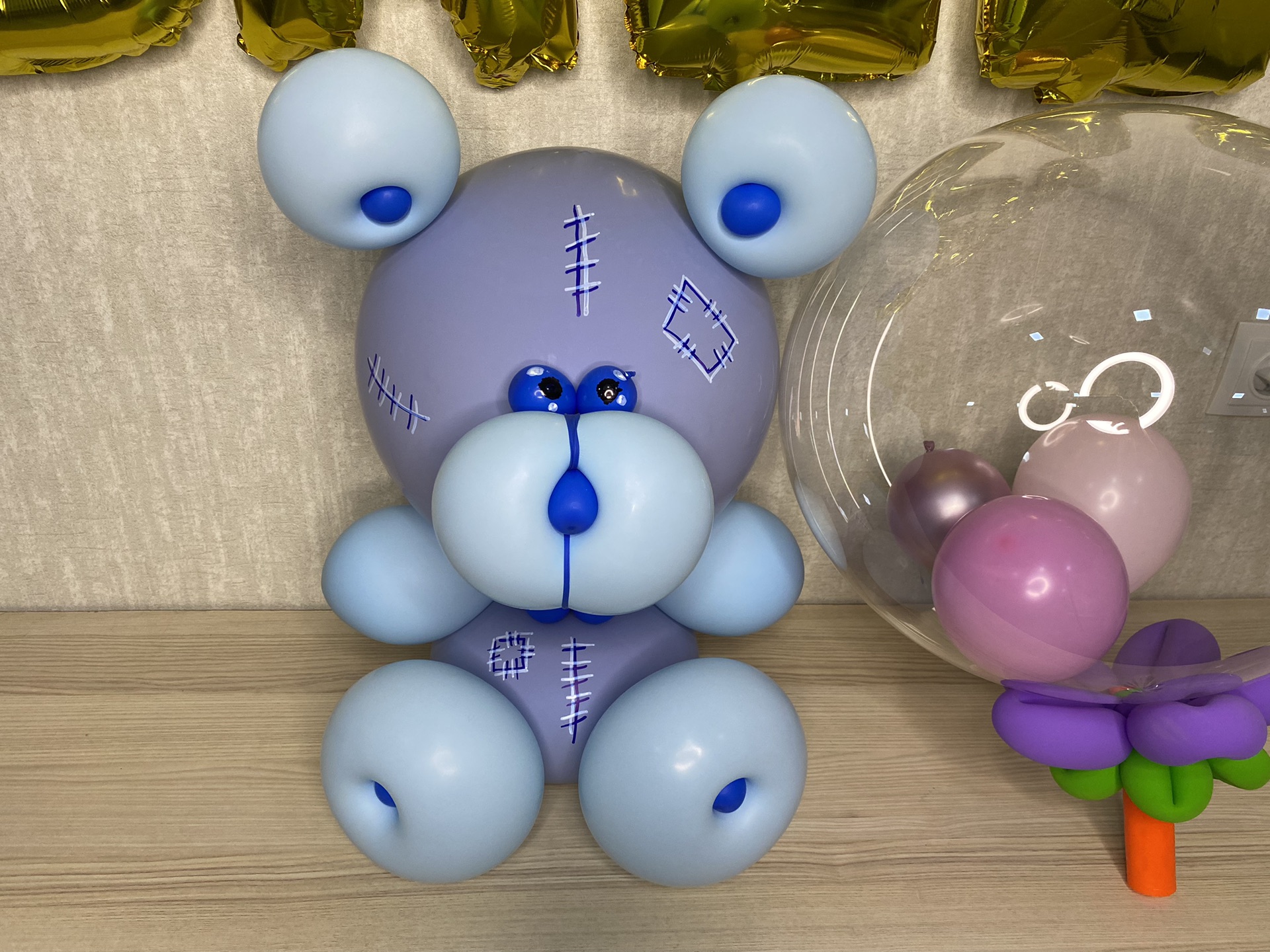 Искусство Аэродизайна. Урок №32. Часть 1. Мишка (медведь) из воздушных шаров. Голова