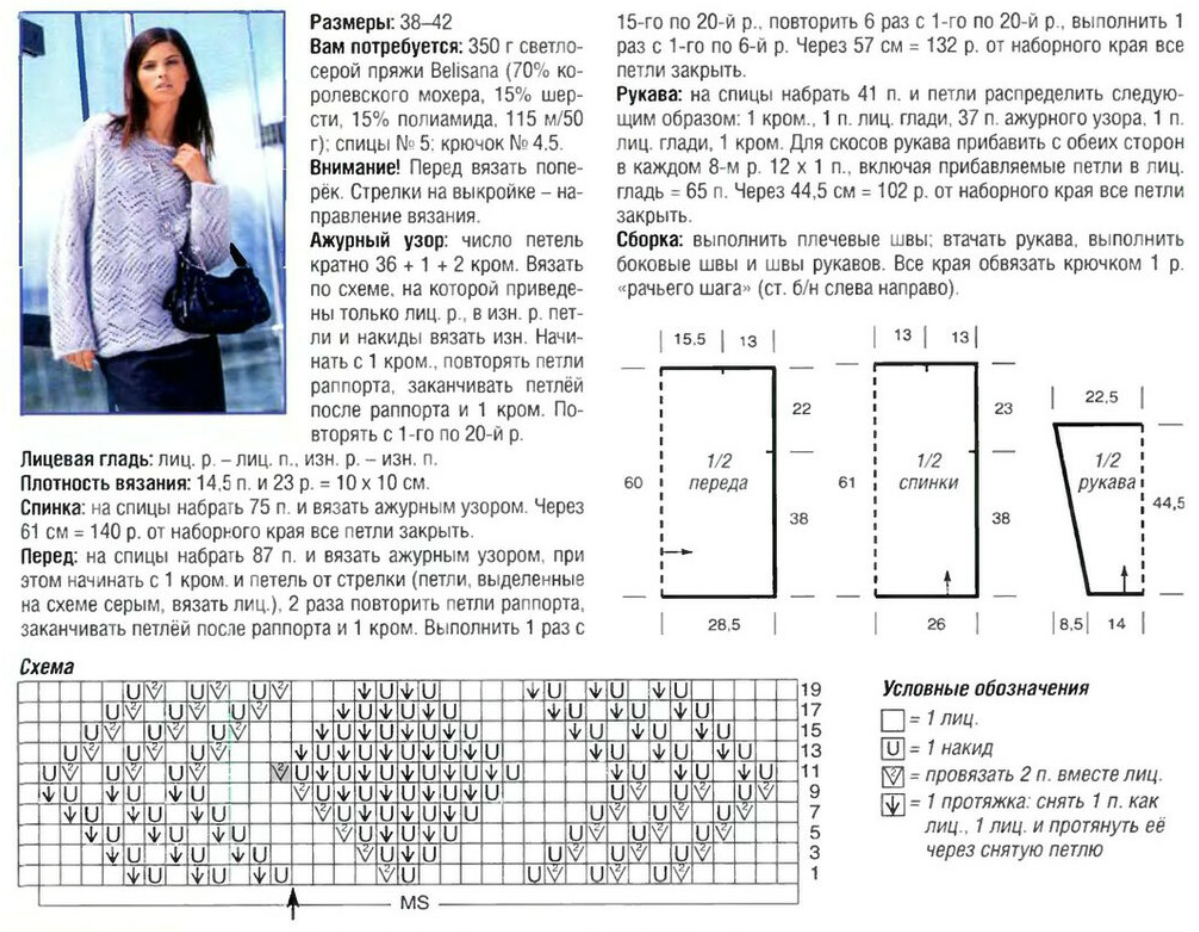 Схема пуловера. Кофта вязать спицами со схемами для женщин. Фасоны вязаных кофт спицами для женщин с описанием и схемами. Свитер женский мохеровый спицами со схемами. Ажурный пуловер из мохера спицами схемы и описание.