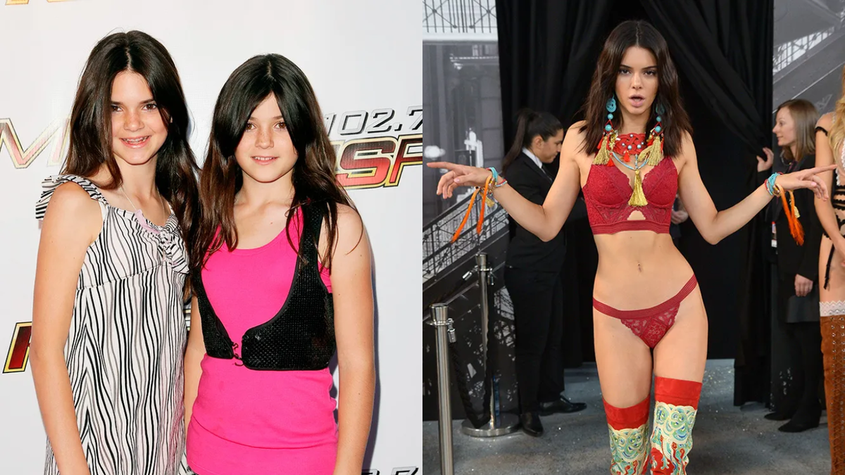 Кендалл и Кайли в детстве / Кендалл сейчас