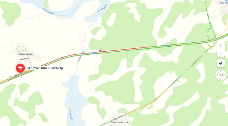 Пробки м 5 урал. Трасса м5. Пробка на трассе м5 сейчас. Поселок витаминный Челябинская область на карте.