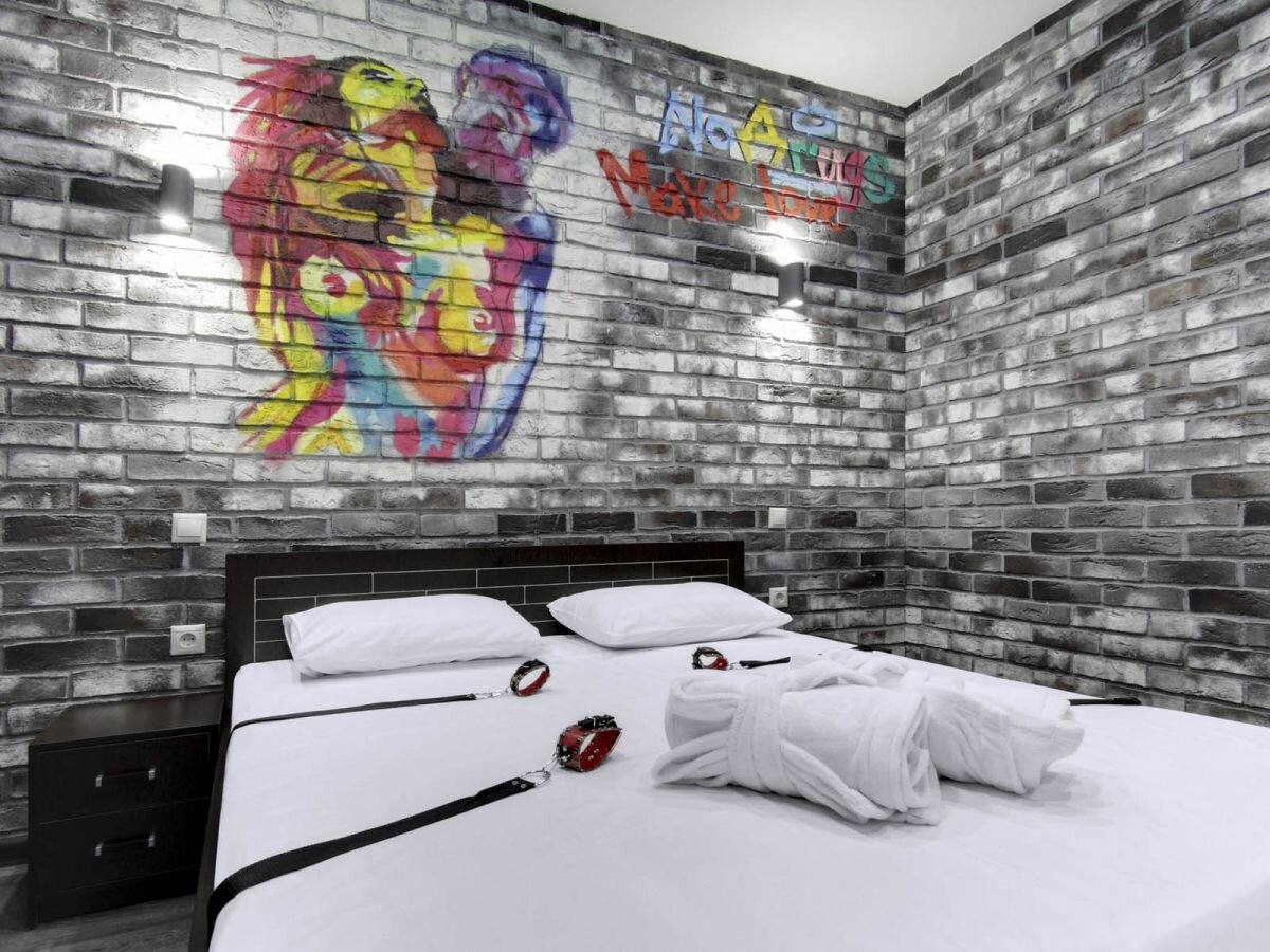 Номер "Улицы Гарлема" в отеле Подушкин на Дмитровке в Москве.