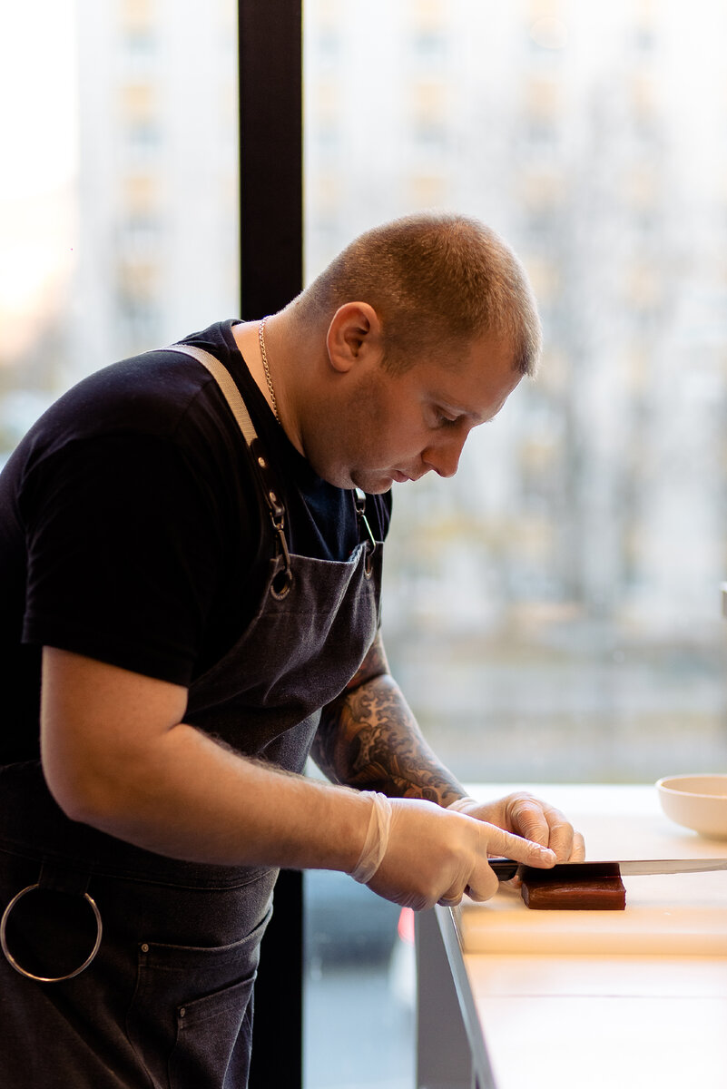 Сергей Гринёв -ученик японского шеф-повара Сато Сана 