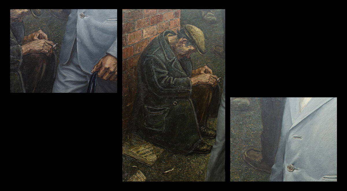 Иллюстрация фрагменты картины Александра Попова «Москва 1982», СССР