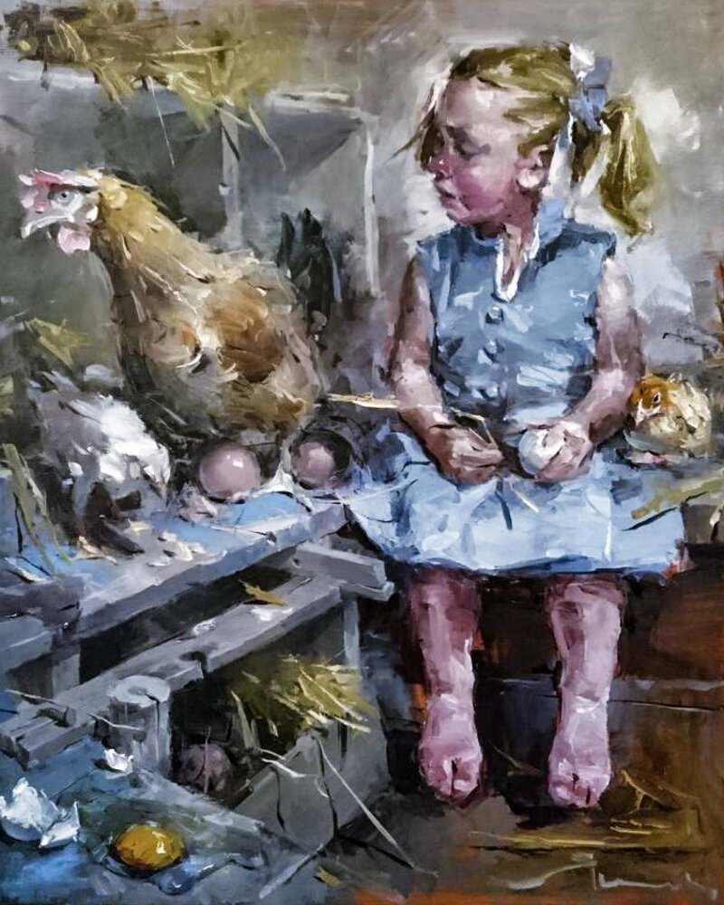 Художник Александр Янута "В курятнике"