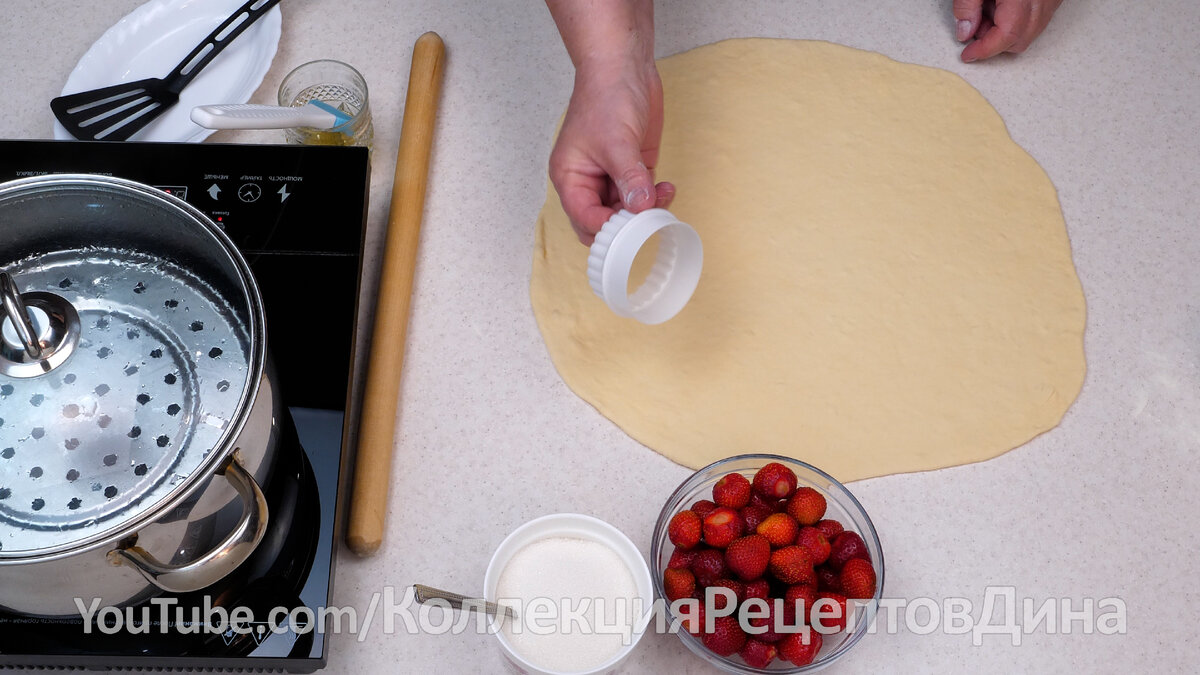 🍓🥟 Вот это Вареники! Паровые Вареники с Клубникой! Тесто на кефире для  пышных вареников! | Дина, Коллекция Рецептов | Дзен