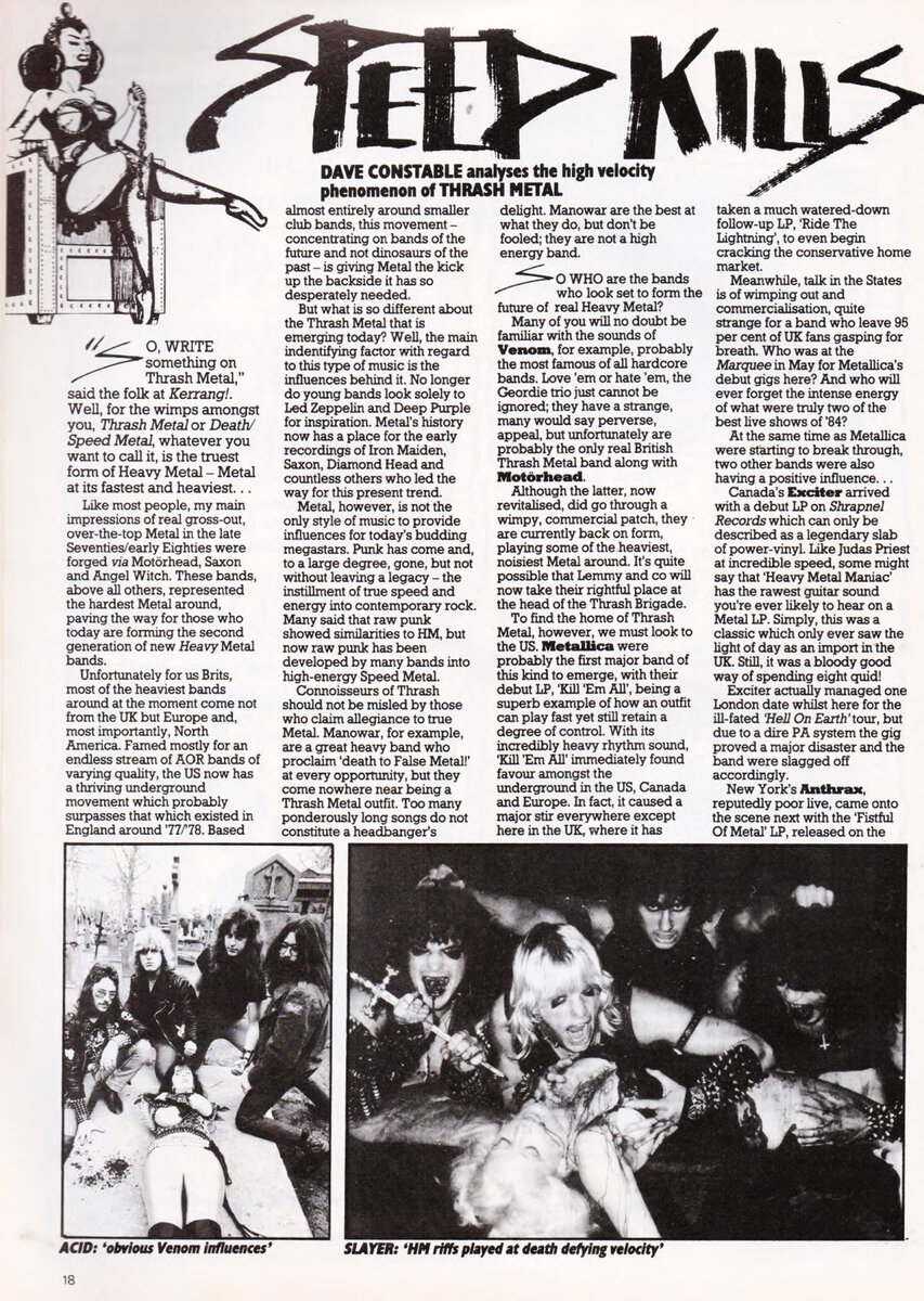 Страница журнала Kerrang!