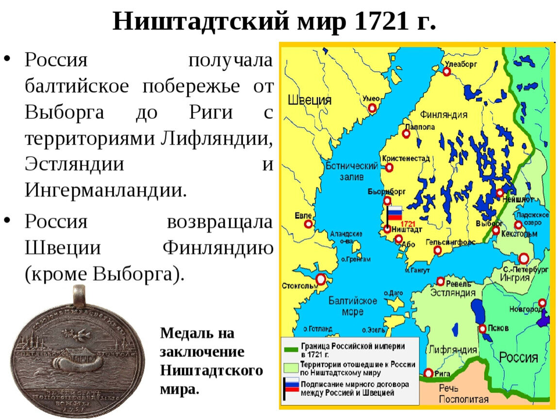 Присоединение моря. 1721 Подписание Ништадтского мира. Северная война 1721 Ништадтский мир. Ништадтский Мирный договор 1721 года карта. 1721 – Ништадтский Мирный договор между Россией и Швецией.