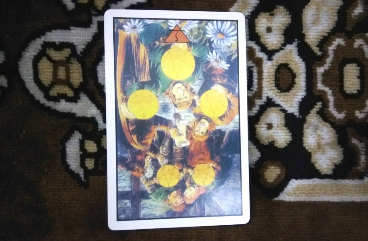 Перевернутый Аркан Пятерка Пентаклей