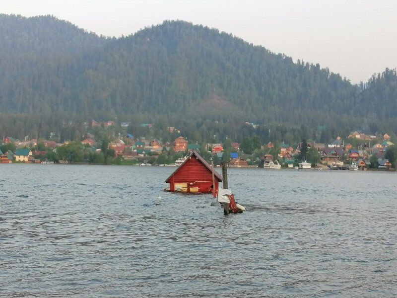 Видны только верхушки деревьев и крыши домов. Как сейчас выглядят ...