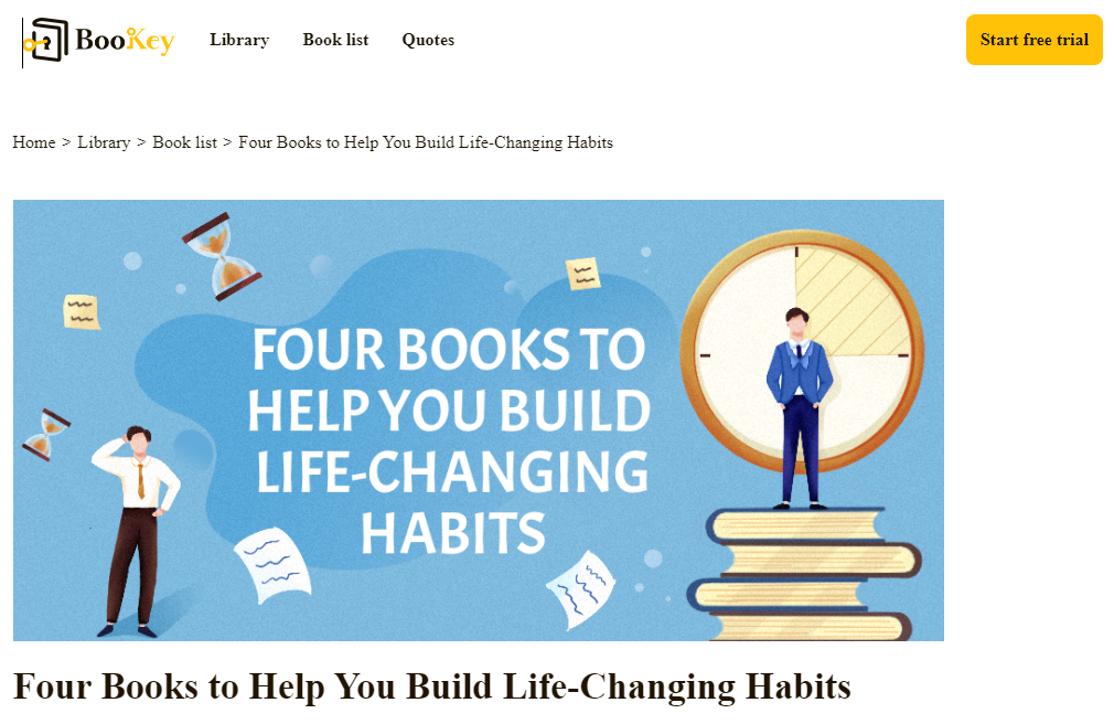 Подборка книг о приобретении полезных привычек