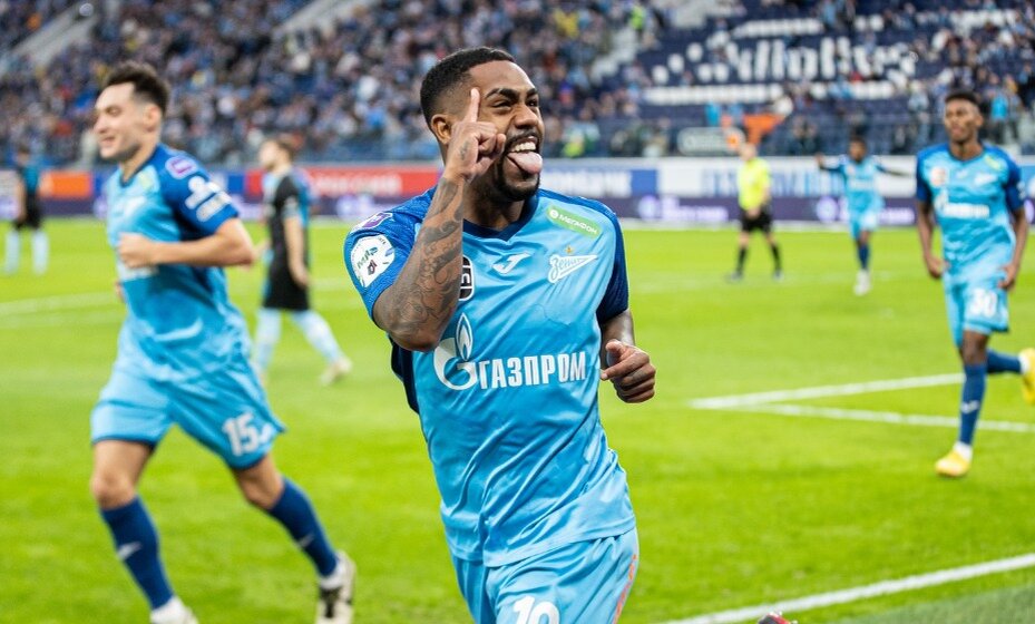    Получивший русский паспорт Малком забил 17-й гол в сезоне. Фото: ФК "Зенит" Санкт-Петербург