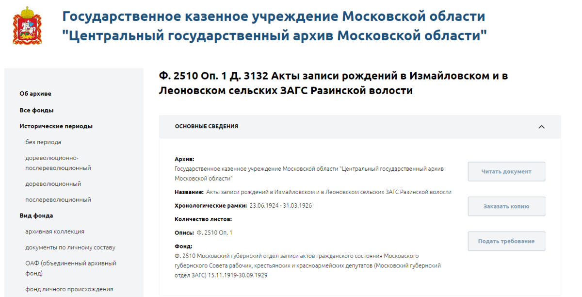 Ф 2510 - настоящий клад для исследователя родословной!