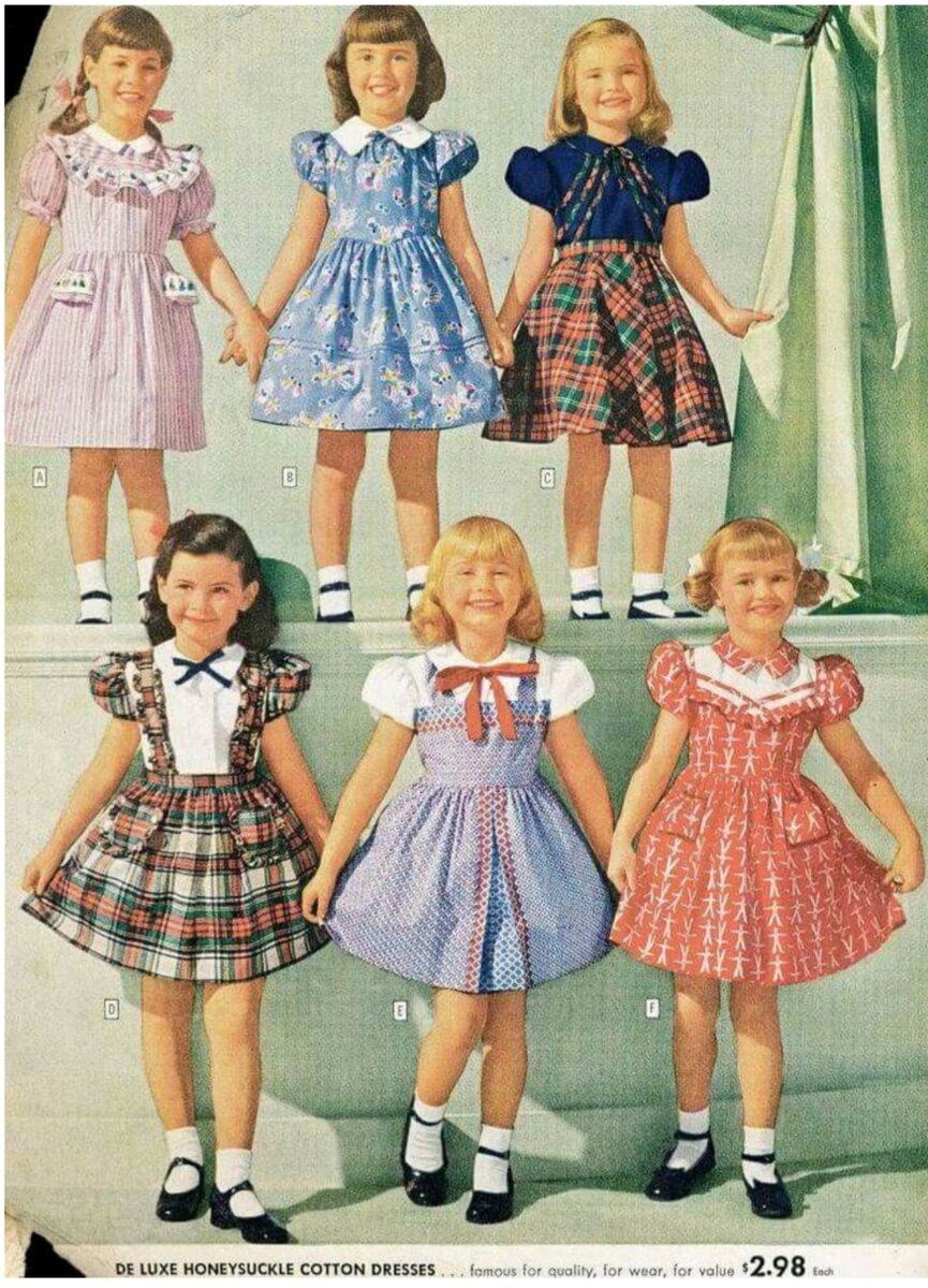 Детское платье сороковых годов