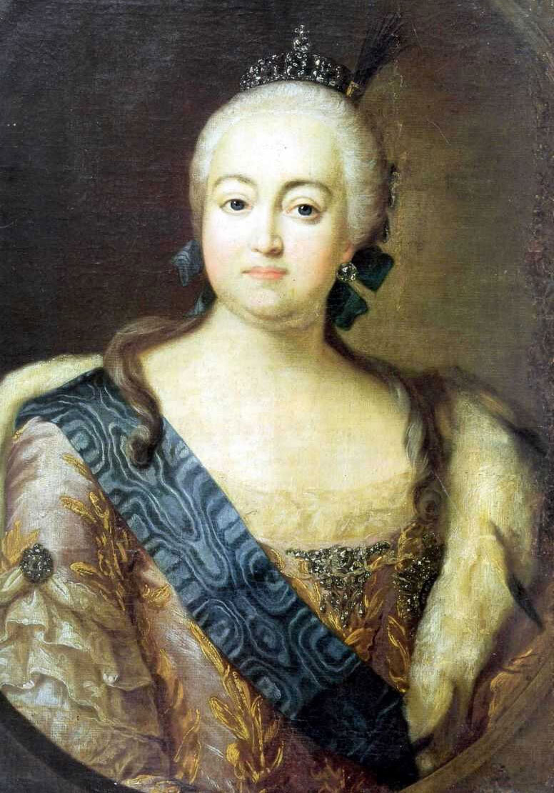 Елизавета Петровна, 1756 год. Художник Токе Луи 