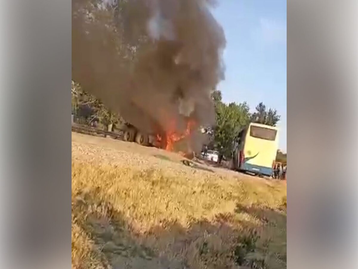    На месте ДТП в Дагестане Кадр из видео