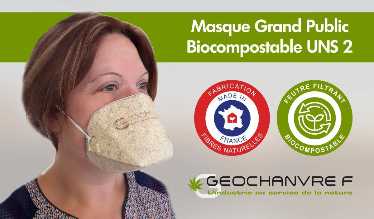 Компостируемые медицинские маски французского производителя Geochanvre