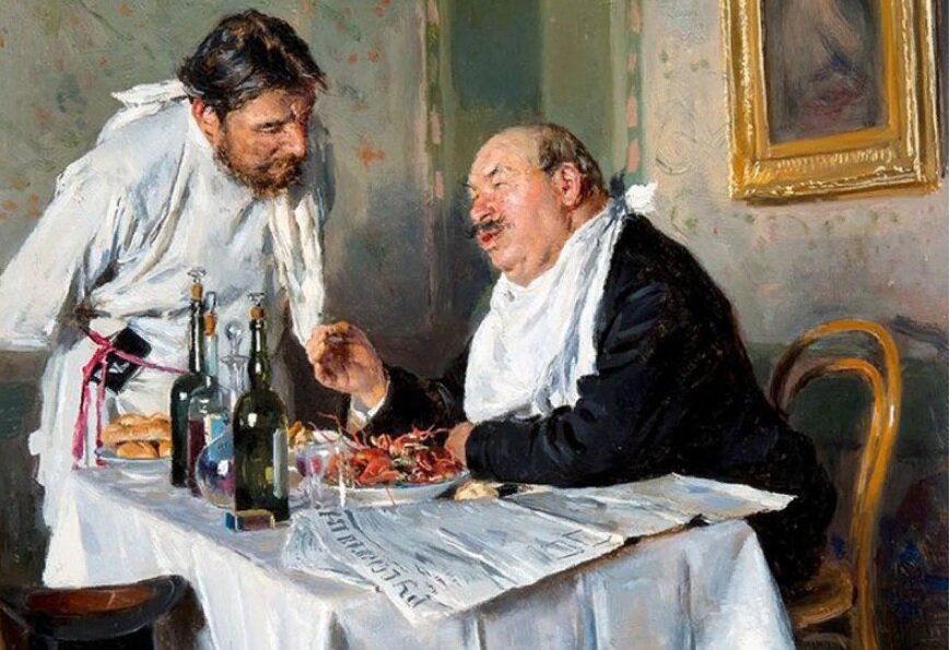 Половой принимает заказ у клиента. Источник фото liveinternet.ru