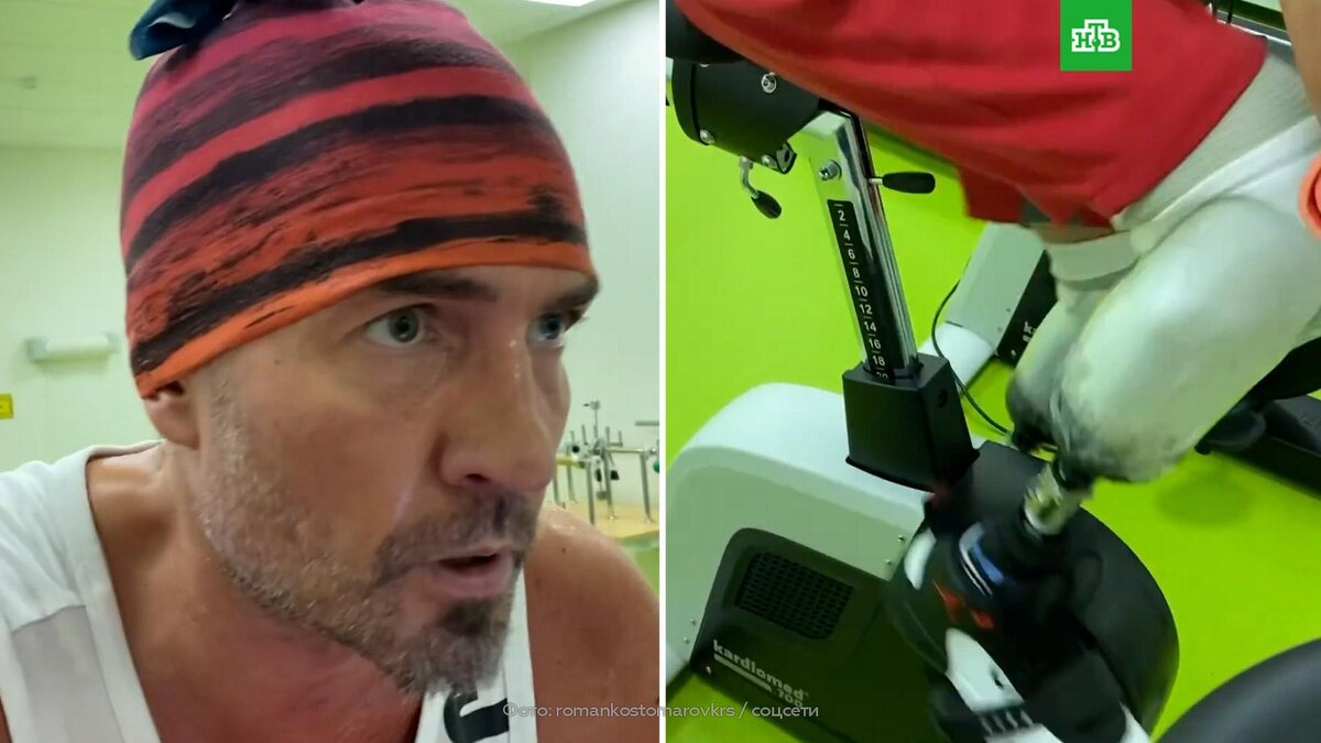    Роман Костомаров опубликовал первое видео тренировки с протезами на ногах