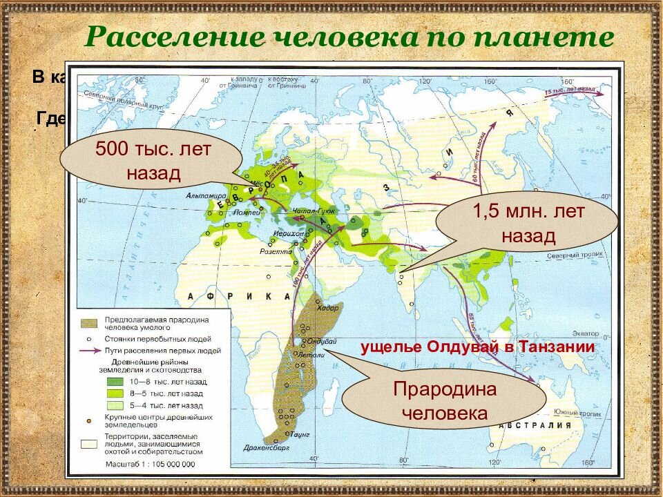 Распространение людей на земле сообщение