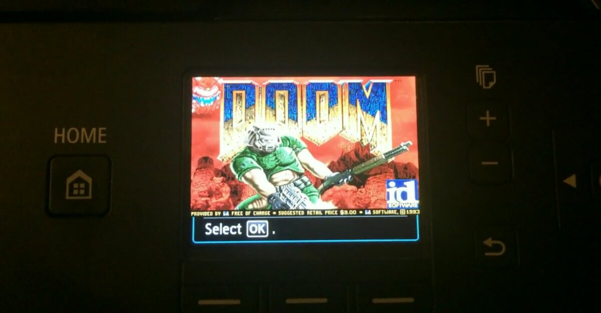 Doom на принтере Canon