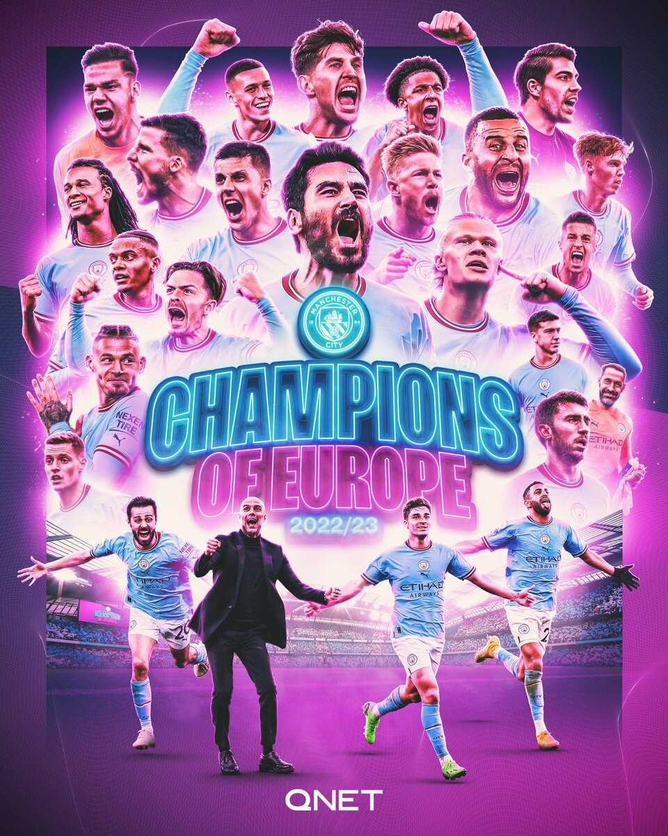 🎉🏆⚽💙 Поздравляем «Манчестер Сити» с исторической победой в Лиге чемпионов, став сегодня самой доминирующей силой в футбольном мире! Как один из их гордых партнеров с 2014 года, мы очень рады видеть, как они достигают этой удивительной вехи и приносят радость и вдохновение фанатам по всему миру. Ваша тяжелая работа, настойчивость и страсть являются источником вдохновения для всех нас. Впереди еще много побед и незабываемых моментов!

#mancity #UEFA #ChampionsLeague #qnetcity #qnet #ProudPartner #Вдохновение #Победа #футбол