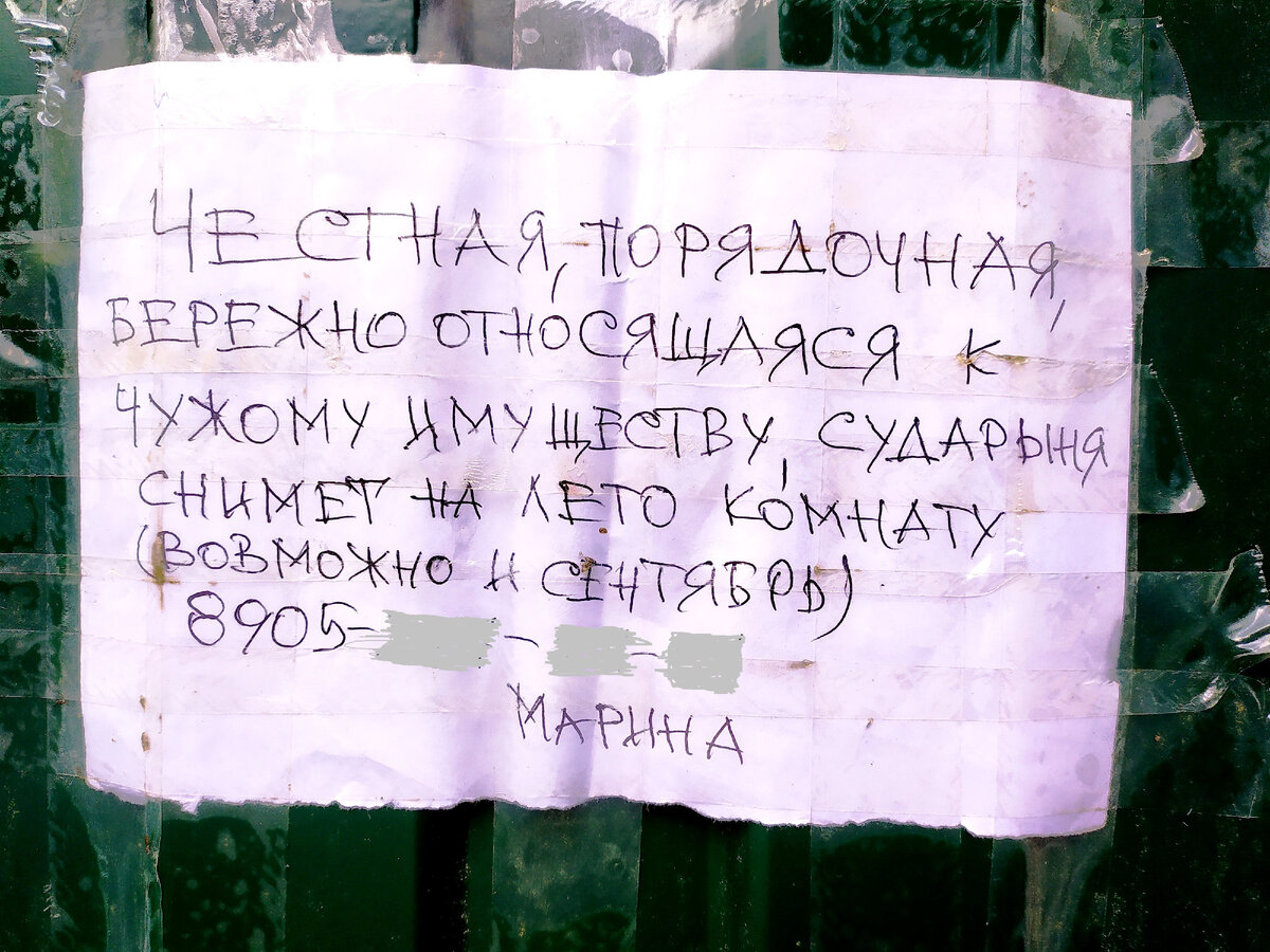 Прочитала на дачном заборе