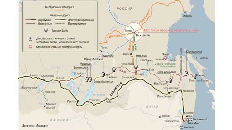    «Эксперт» Крупнейшие объекты транспортной инфраструктуры Восточной Сибири и Дальнего Востока