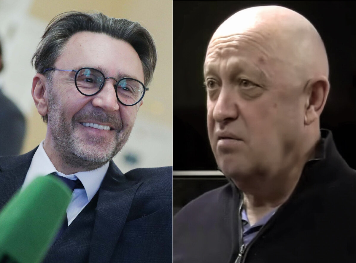 Сергей Шнуров, Евгений Пригожин. Оба фото - Википедия