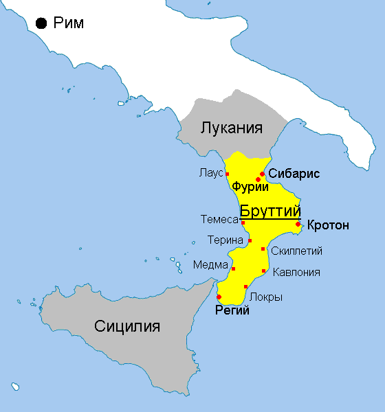 Историческая область Бруттий.