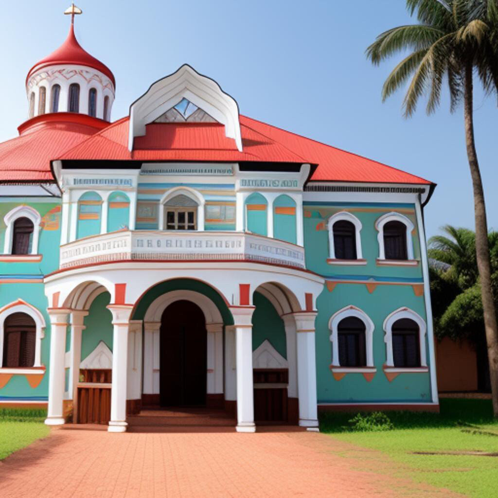 Так видит Русский дом в Африке мой ИИ Машенька.