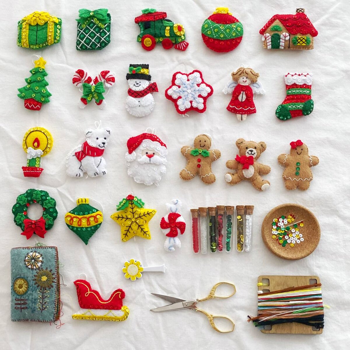 Фетровый набор Christmas minies от Bucilla