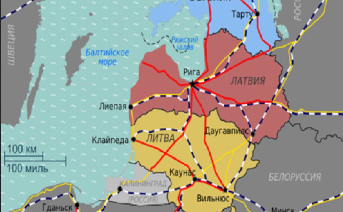 Схема железных дорог государств участников снг латвии литвы эстонии