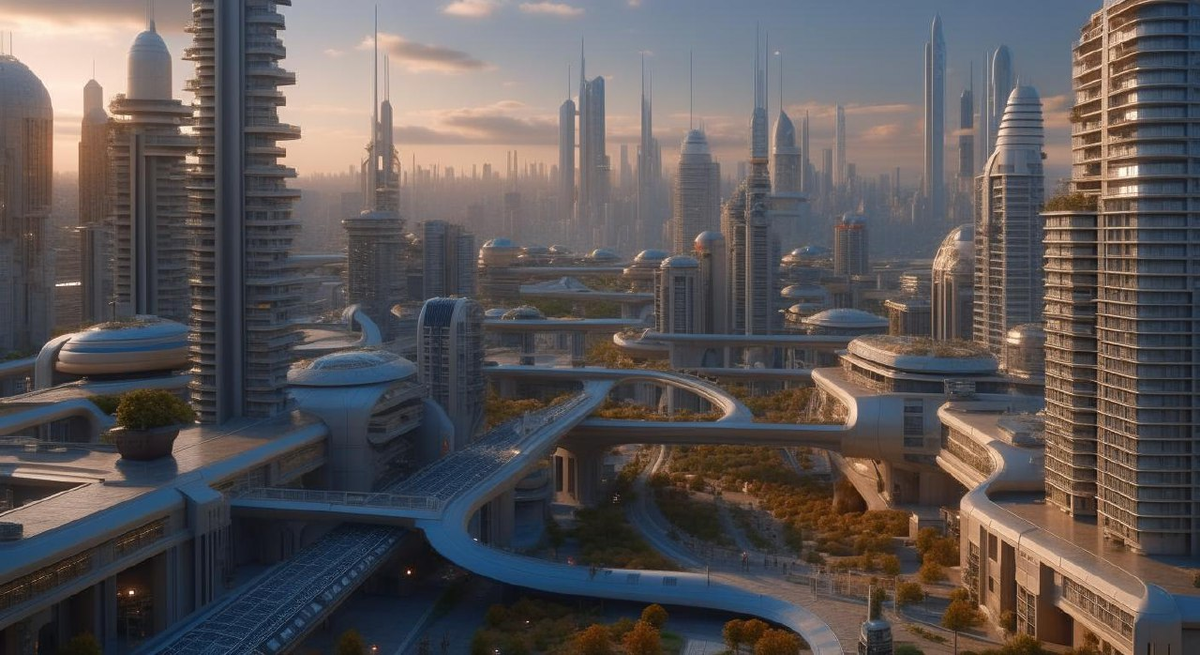 Результат генерации по запросу "Иннополис - город будущего", стиль: 4k