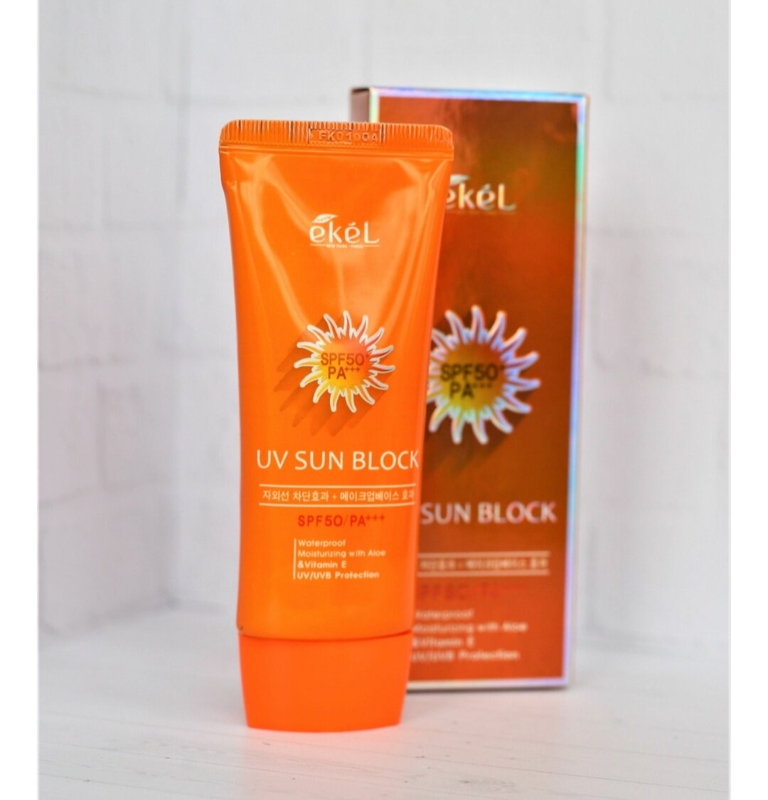 Sun block spf50. Ekel UV Sun Block SPF 50/pa+++ солнцезащитный крем с экстрактом алоэ. СПФ Ekel SPF 50. Lebelage Sun Block SPF 50. СПФ Ekel SPF 50 Green Tea.