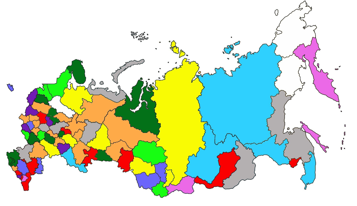 Мир больших регионов. Россия регионы карта карта России регион. Карта России с областями без названий. Карта субъектов РФ без названий. Области России на карте России