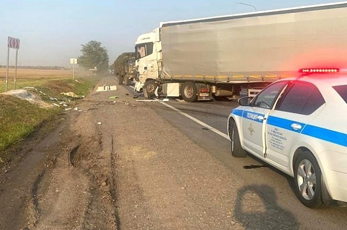    В ДТП с двумя фурами под Таганрогом погиб водитель одной из них