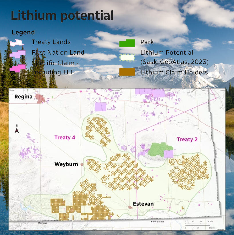 разведанные запасы лития в провинции Саскачеван