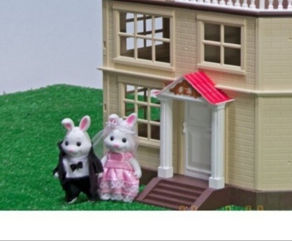 Набор игрушек Happy Family. Фото из интернета. У нас были такие же, только зайчиха в белом платье. 