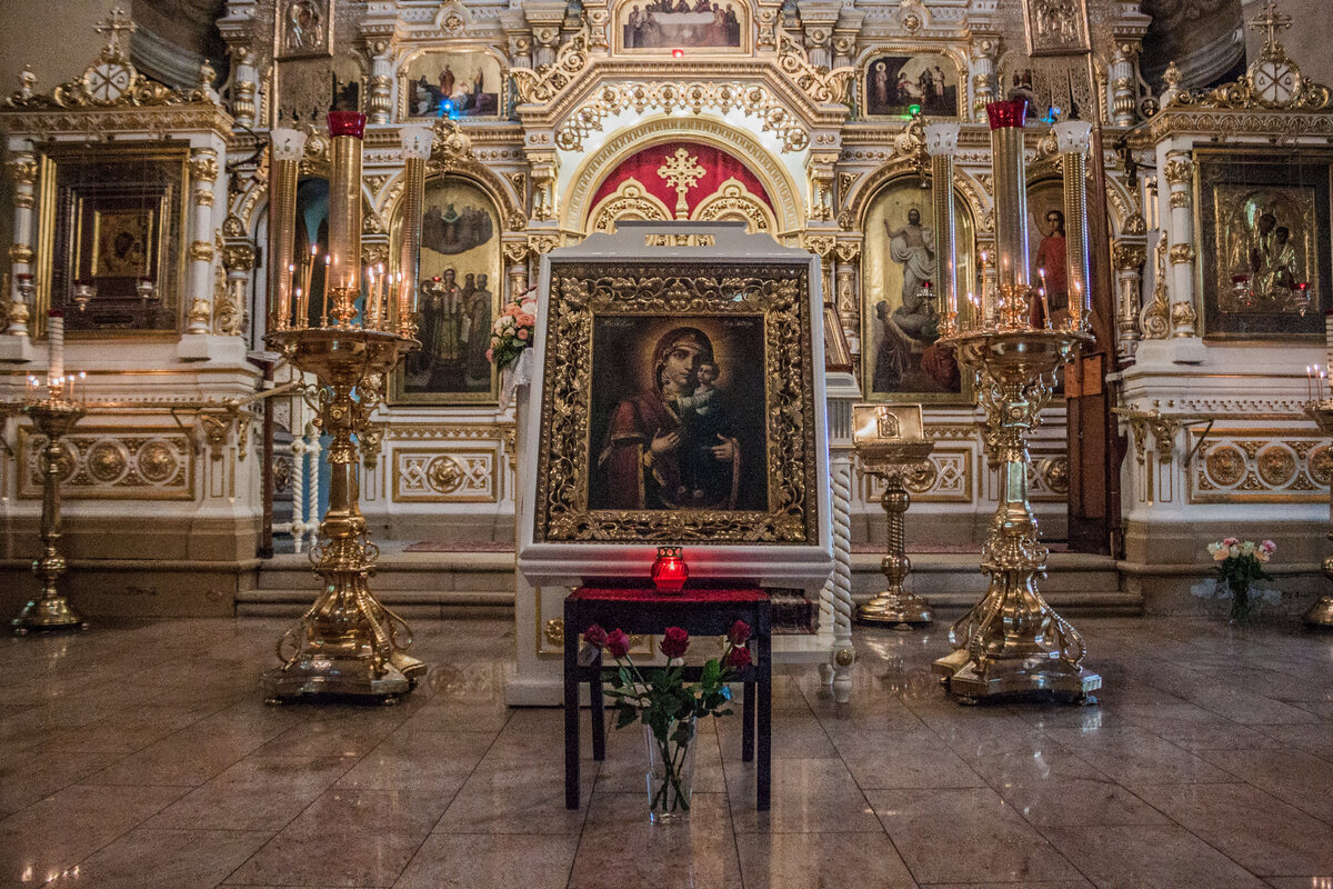 Толгская икона [Ваганьковский список]. Фото от 21 августа 2019 года - когда образ вернулся после реставрации