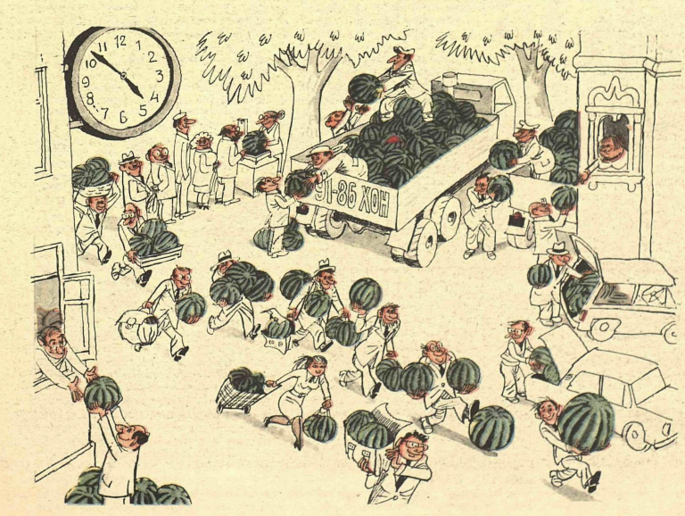 Художник М.Битный журнал "Крокодил" №29 1980
