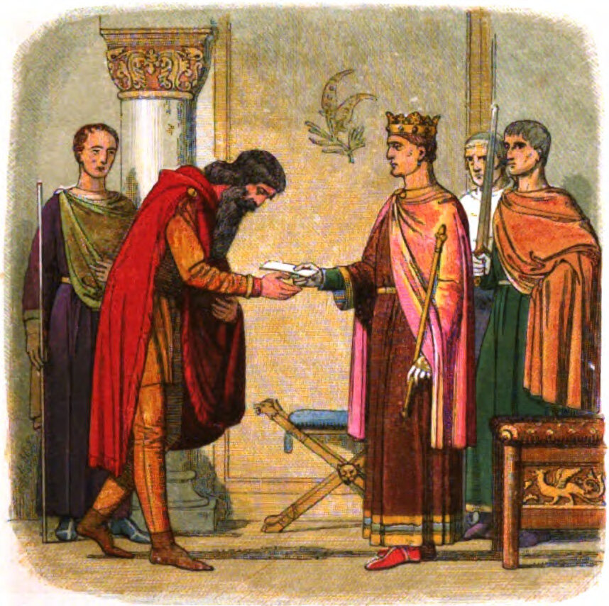 Генрих II даёт разрешение Дермоту Макмурроу сформировать силы, чтобы вернуть Лейнстер.