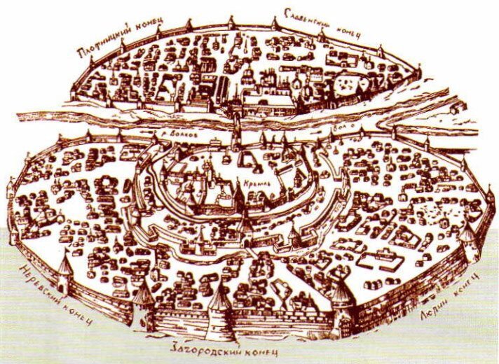 План Древнего Новгорода
