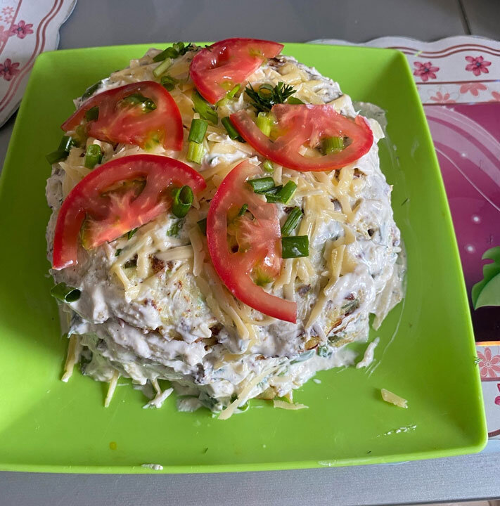 Торт из кабачка блинный
